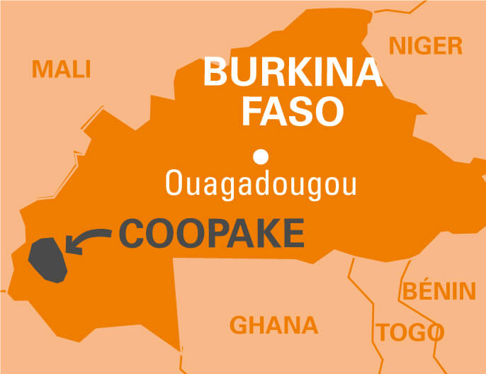 Carte coopÃ©rative Coopake au Burkina Faso, sÃ©same Ã©quitable et bio